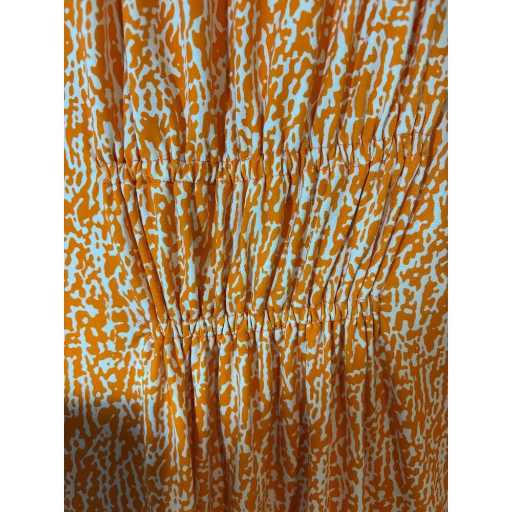 Michael Kors Women Large Orange Sun Dress Beach Casual Light Breathable Summer - Picture 3 of 6